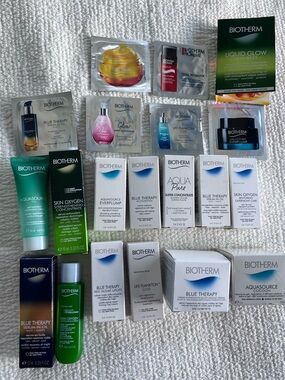 Biotherm Travel Size Samples Aquasource Blue Therapy Aqua Pure Skin Oxygen